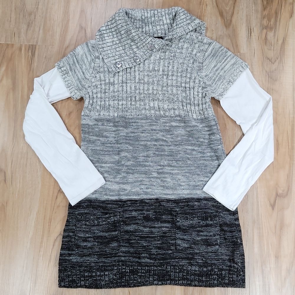 🔺️Energie Colorblock Cowl Neck Long Sleeve Dress Girl's XLarge